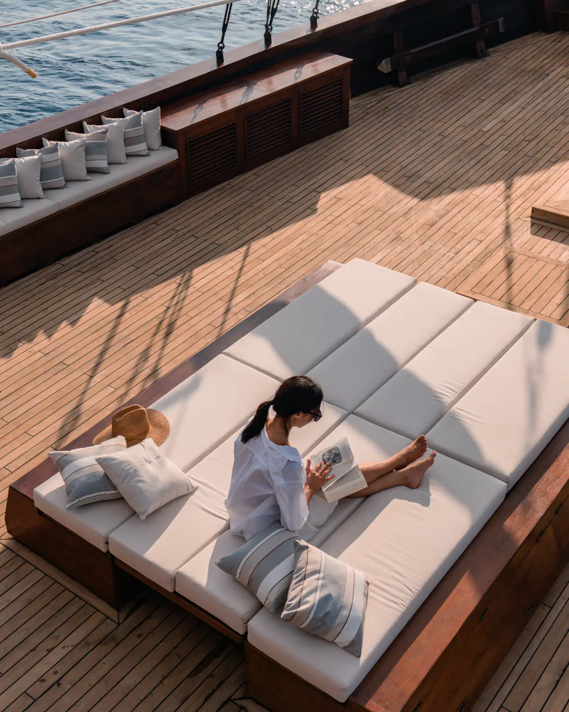Reading on the sundeck