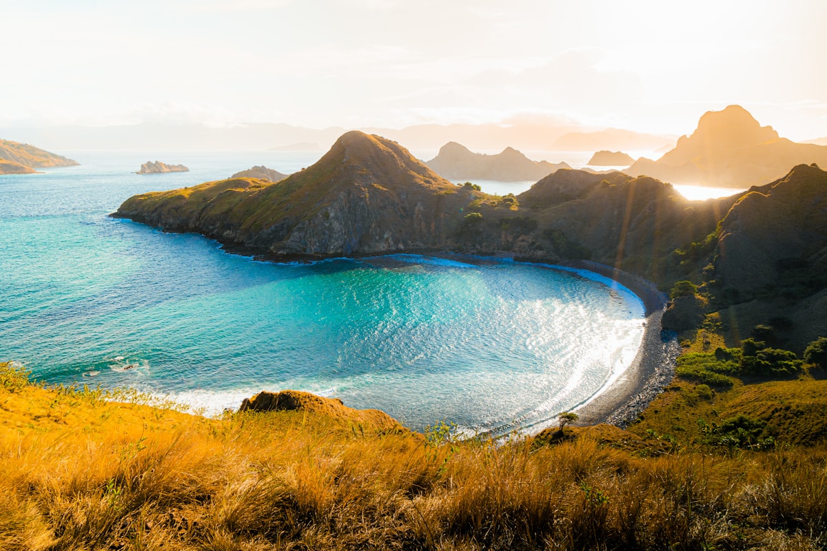 Pristine beach and turquoise coast Flores Indonesia